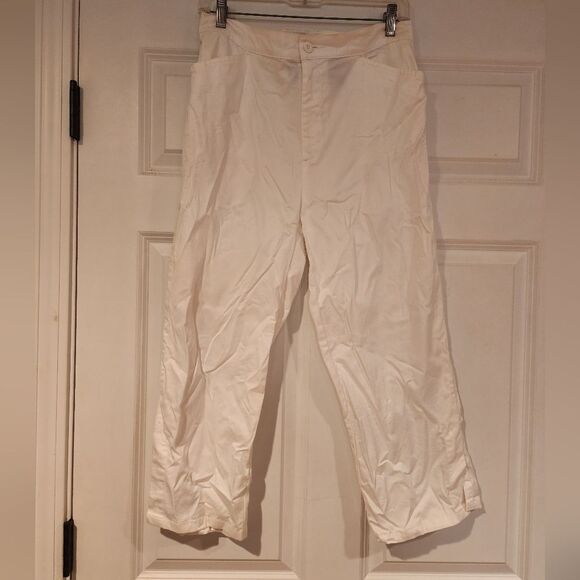 Bill Blass white cropped pants Size 8 - Picture 1 of 4
